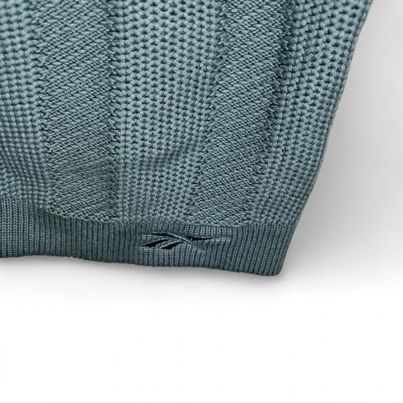 Vintage Reebok Golf Knit Sweater Vest Green Button Down L - Picture 2 of 6